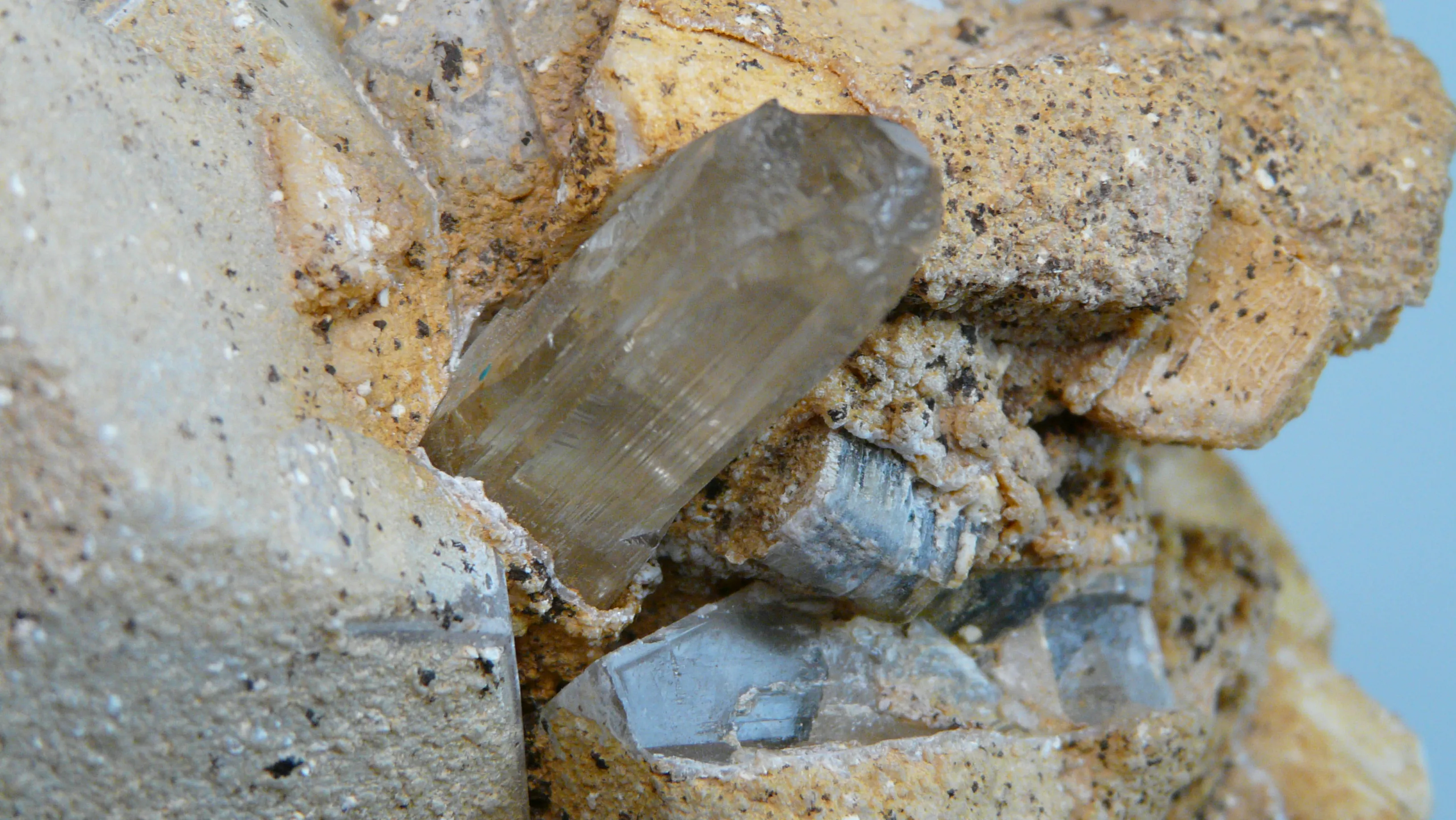 Hiddenite, Orthoclase, Quartz and Apatite